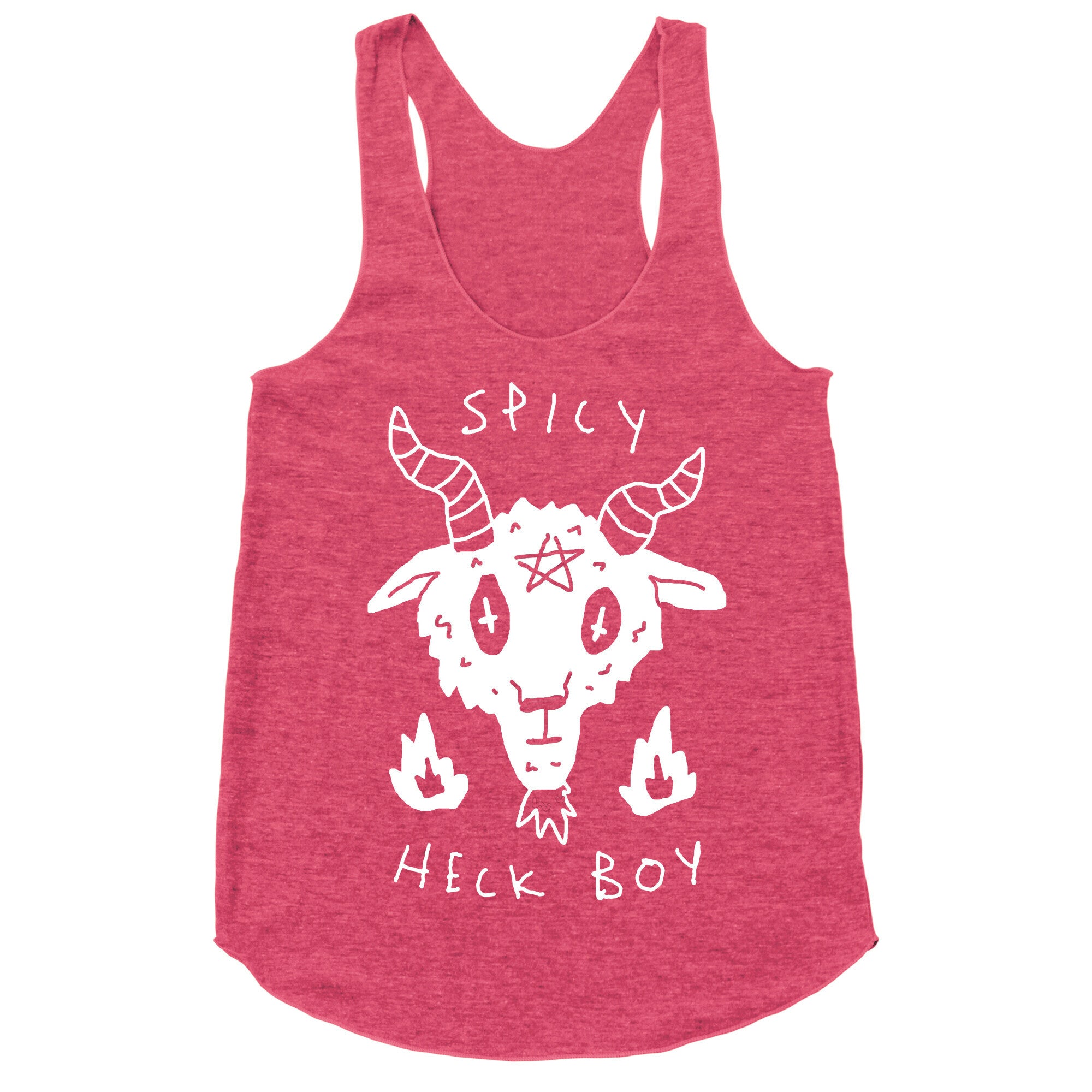 Spicy Heck Boy Satan Racerback Tank
